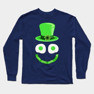 Green Eggs Ham Smile Face Brunch Breakfast Long Sleeve T-Shirt